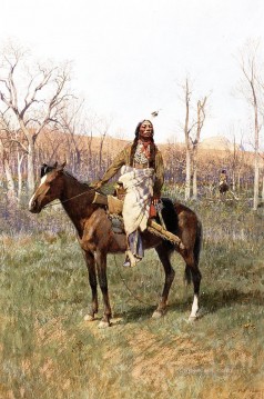 Henry Farny Painting - Crow Scouts west Indian native Americans Henry Farny